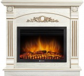 Портал Firelight Barocco 30 шпон белый дуб с золотой патиной Портал Firelight Barocco 30 шпон белый дуб с золотой патиной 1