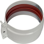 Элемент дымохода STOUT соединительный адаптер внешний с рукавом для труб ?80  п/п (групповая упаковка 10 шт) SCA-0080-020136 1