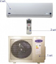 Кондиционер Carrier (мультисплит-система) 42QCP009713VGх2/38QCT018713VG 1