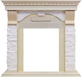 Портал Royal Flame Dublin слоновая кость с патиной/арочный сланец крем Портал Royal Flame Dublin слоновая кость с патиной/арочный сланец крем 1